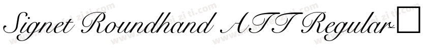 Signet Roundhand ATT Regular字体转换